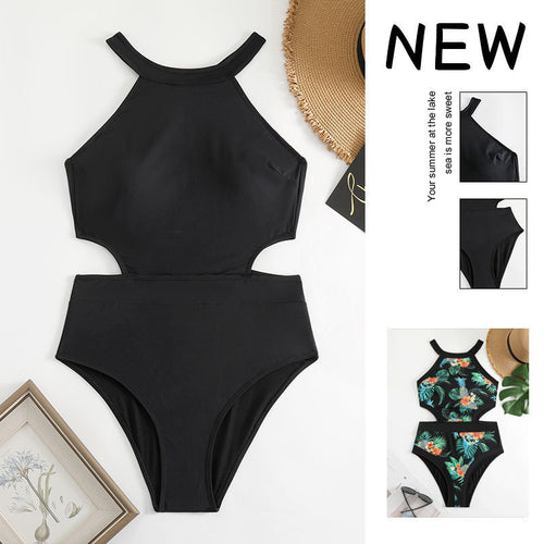 Damen Einteiler Badeanzug mit modischem Cut-Out und sportlichem Design Drune