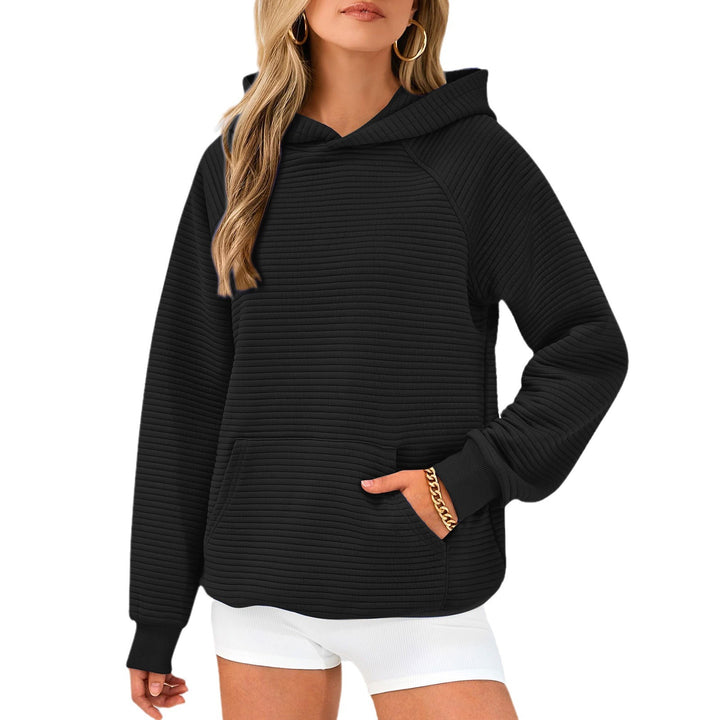 Damen Kapuzenpullover mit strukturiertem Stoff Drune