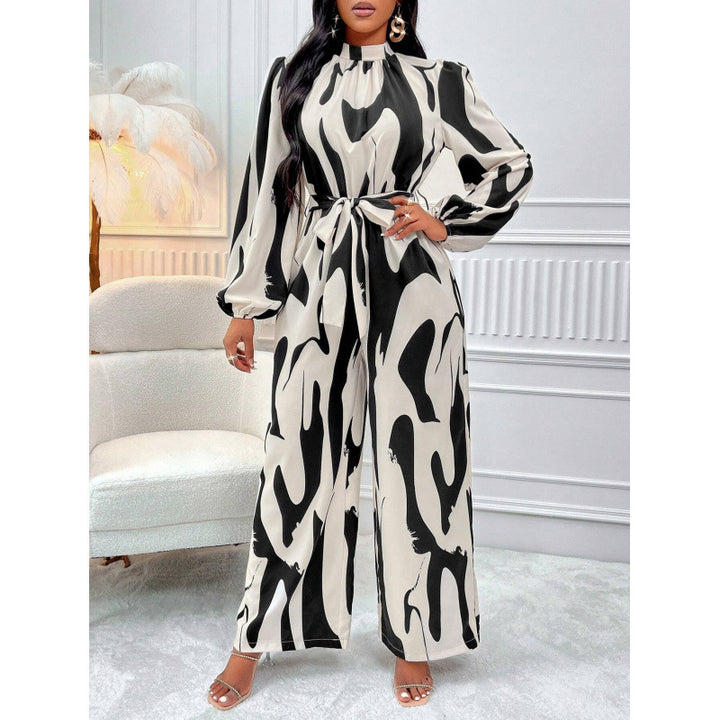 Damen Maxikleid mit stylischem Wickel-Design und eleganten Puffärmeln Drune