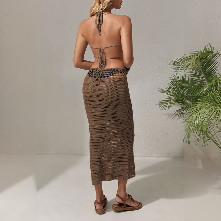 Damen luftiges Häkelkleid Drune