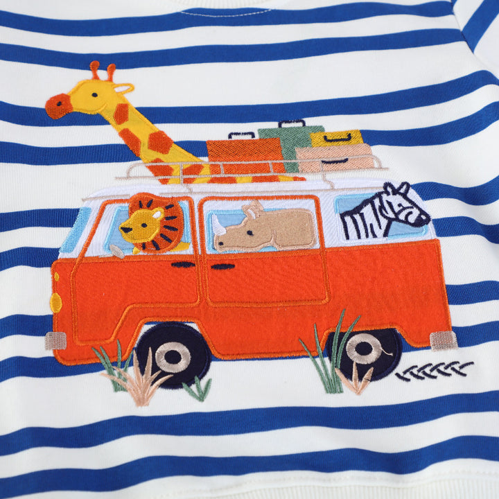 Jungen Sweatshirt mit buntem Tiermotiv Drune
