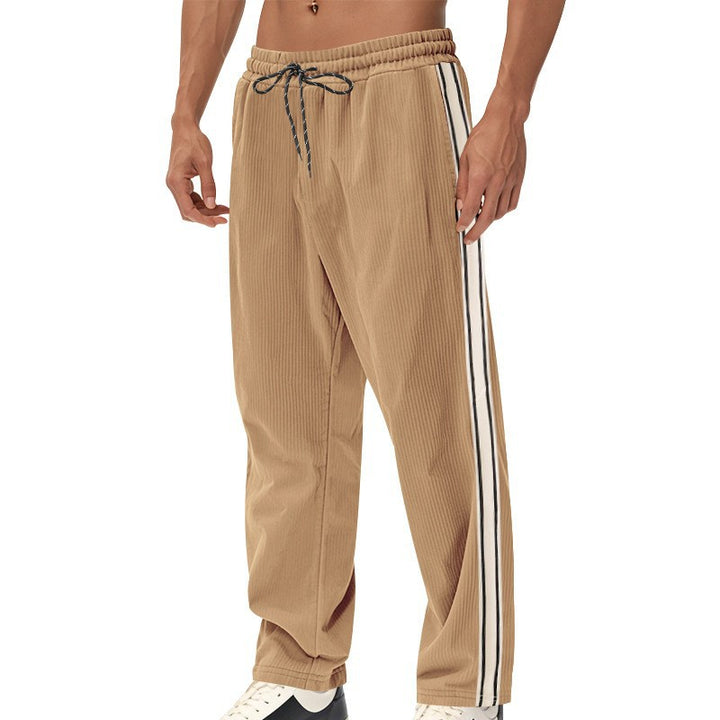 Herren Sportliche Freizeitpants mit innovativem Schnitt und seitlichen Streifen Drune
