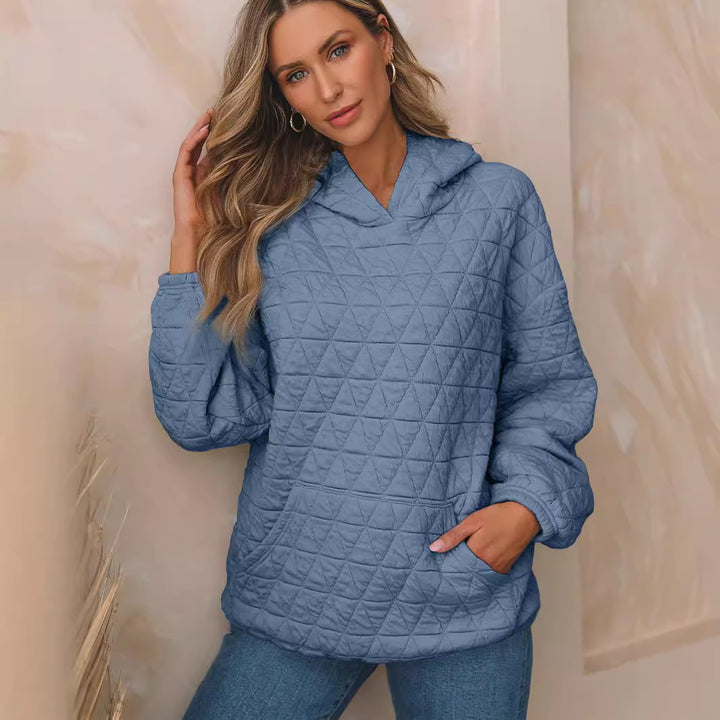 Damen Stepppullover mit gemütlicher Kapuze und praktischen Taschen Drune