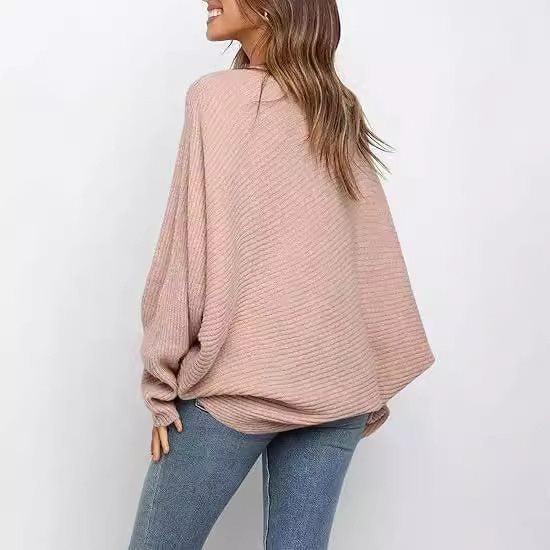 Damen Bequemer oversized Strickpullover mit weit geschnittenen Ärmeln Drune