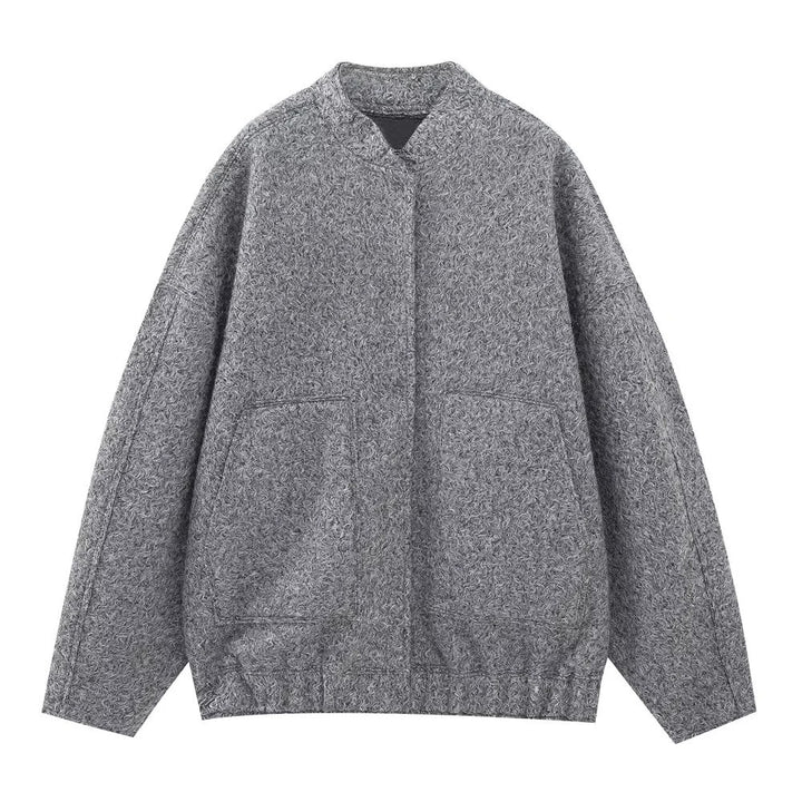 Damen lässige Jacke im Oversized-Stil mit praktischen Taschen Drune