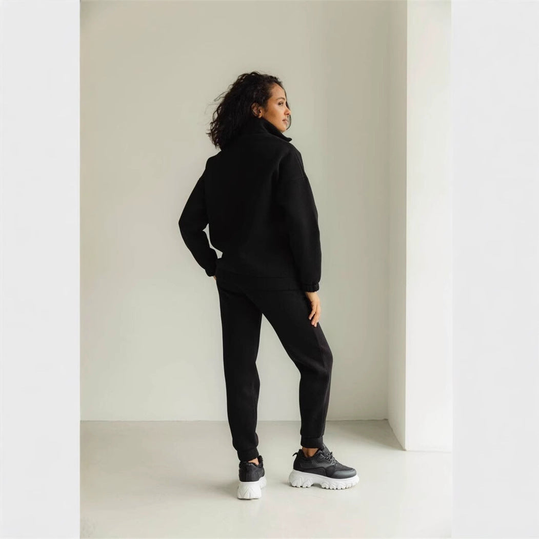 Damen Hochwertiger Kapuzenpullover mit Reißverschluss und Taschen Drune