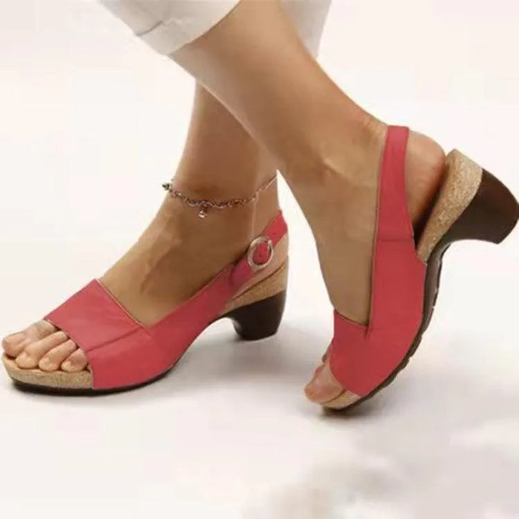 Drune | Damen Sandalen mit Blockabsatz