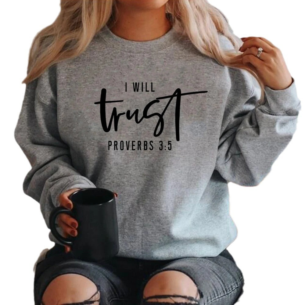 Damen Sweatshirt mit motivierendem Schriftzug und bequemer Passform Drune