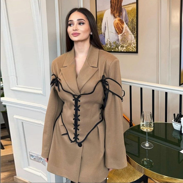 Damen Modischer Couture-Blazer Drune