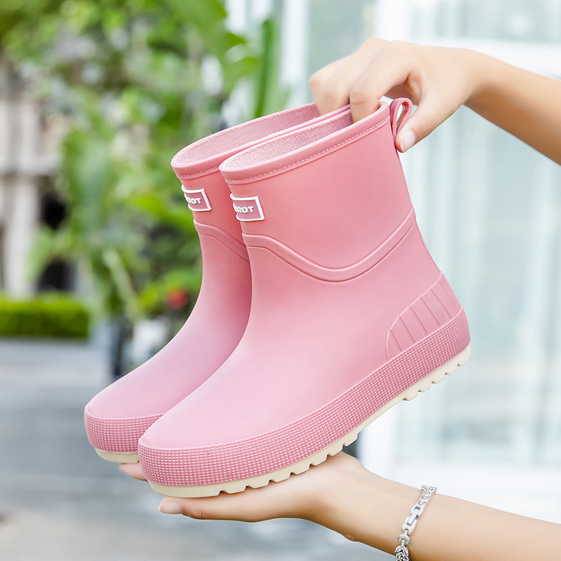 Damen modische Gummistiefel mit rutschfester Sohle und Komfort-Innenausstattung Drune