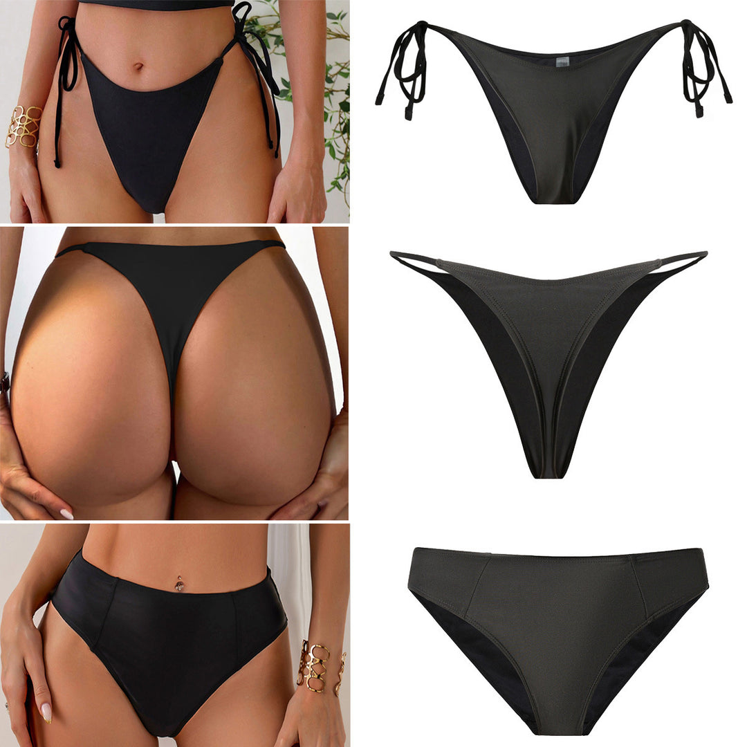 Damen Hochgeschnittener Bikini mit seitlichen Bindebändern Drune