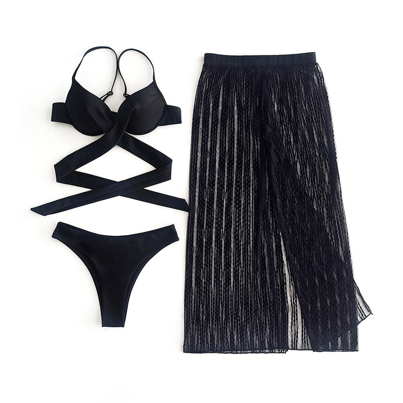 Damen Bikiniset mit elegantem Transparenz-Rock Drune