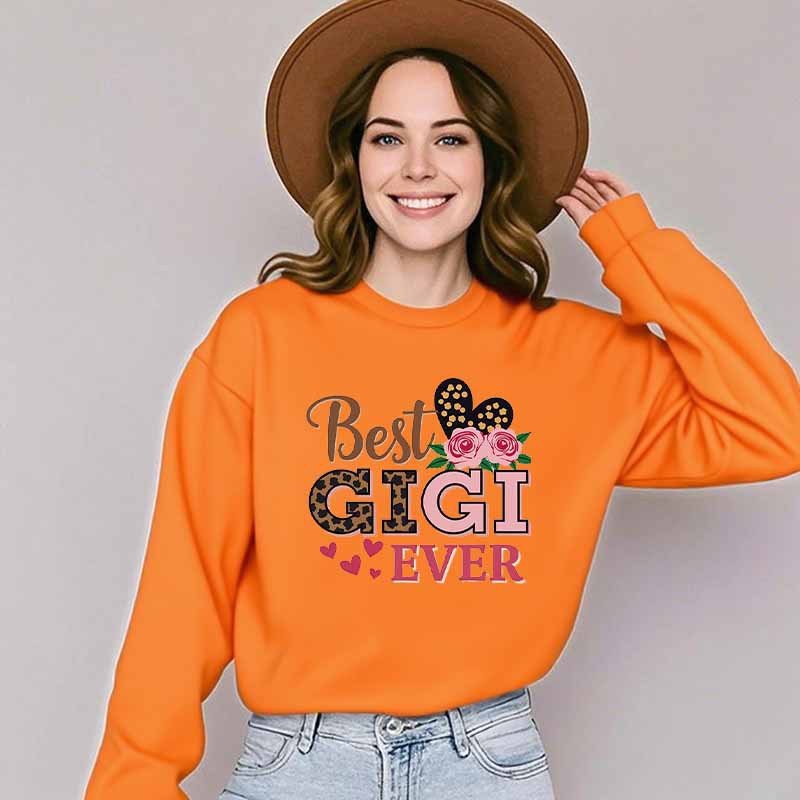 Damen Sweatshirt mit kreativem Gigi-Motiv Drune