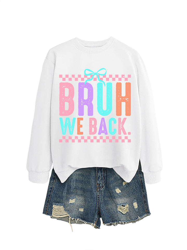 Damen Sweatshirt mit fröhlichem Druck und bequemer Passform Drune