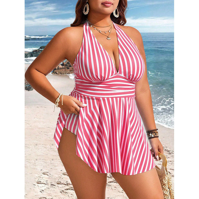 Damen Strandkleid mit raffiniertem Wickeldesign Drune