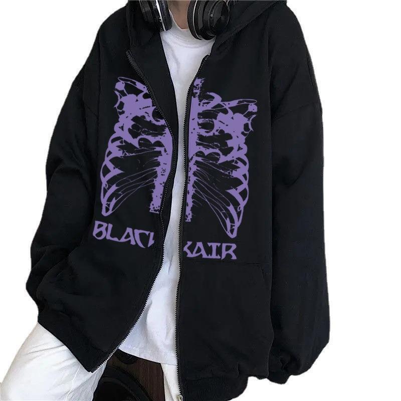 Damen Kapuzenjacke mit innovativem Skelett-Design Drune