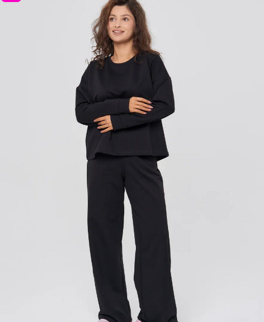 Damen Bequemes Freizeit-Loungewear-Set mit weitem Schnitt Drune