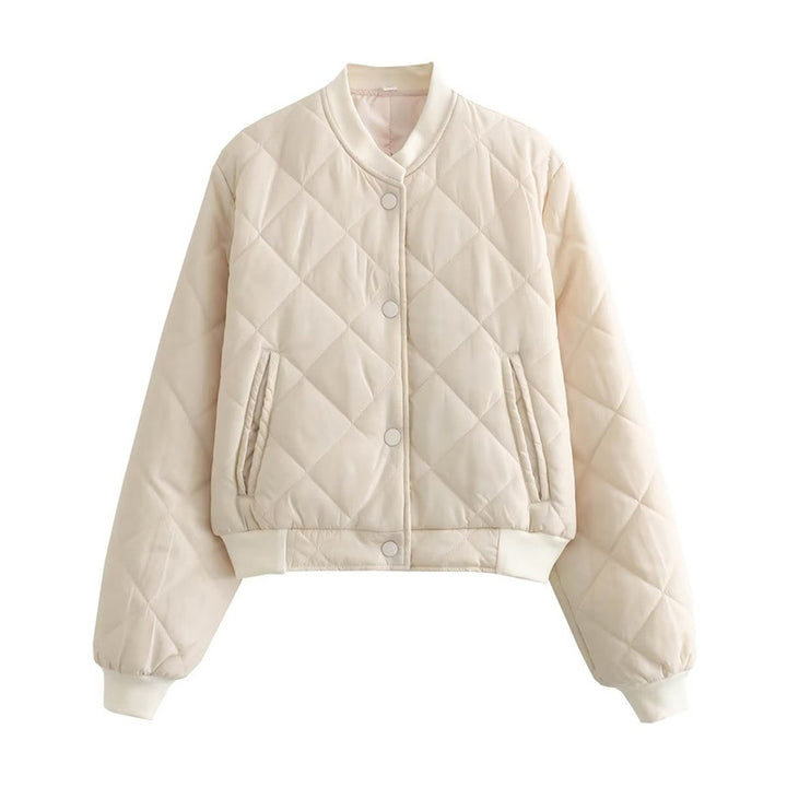 Damen gesteppte Übergangsjacke mit elastischen Bündchen und praktischen Taschen Drune