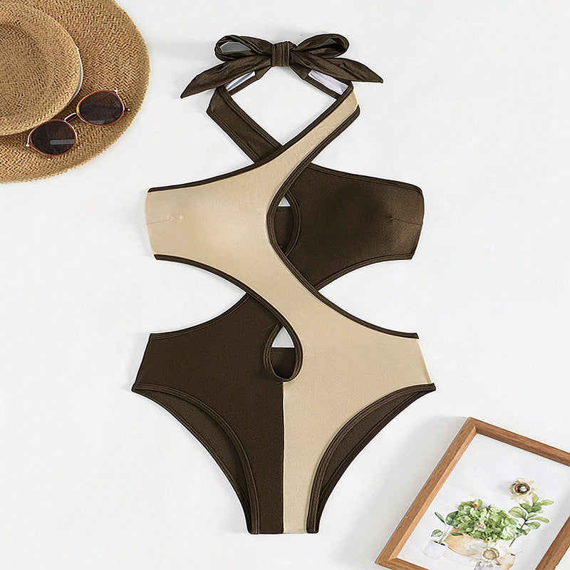 Damen Einteiliger Badeanzug mit raffiniertem Schnitt und modischem Cut-Out Drune