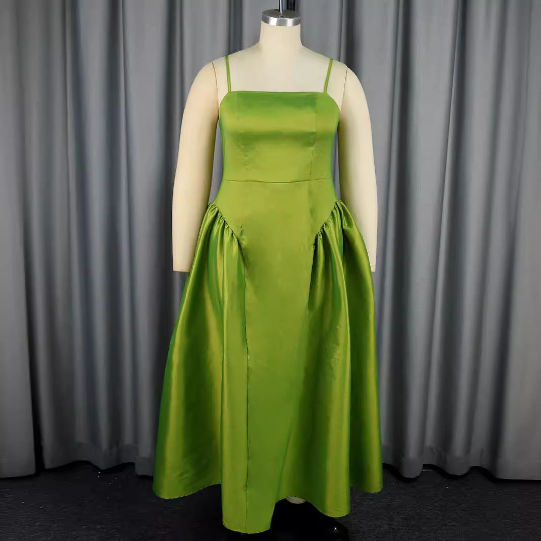 Damen Elegantes A-Linien Maxikleid mit großzügigem Rock Drune