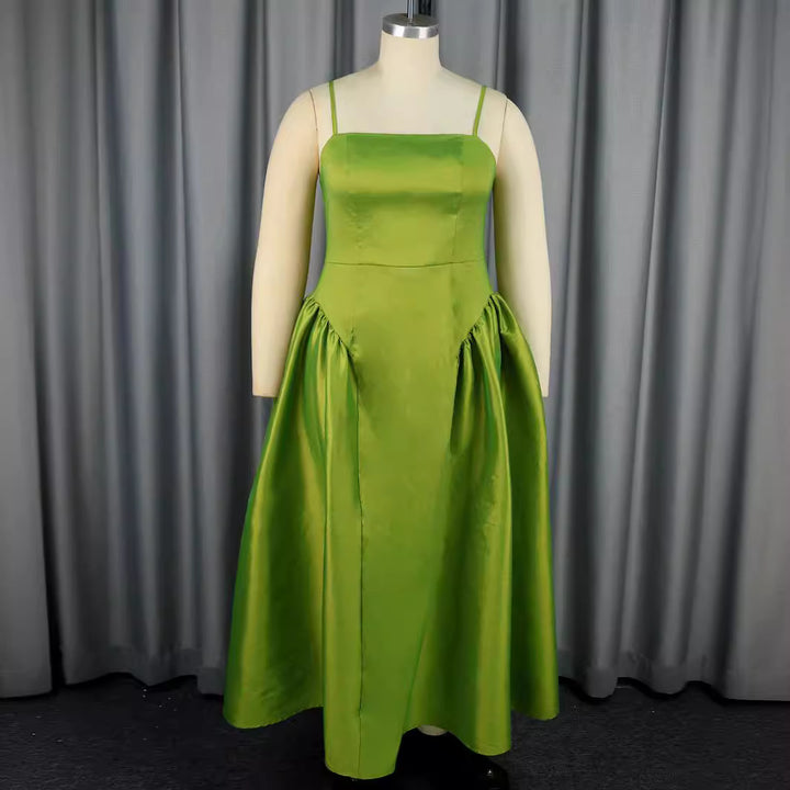 Damen Elegantes A-Linien Maxikleid mit großzügigem Rock Drune