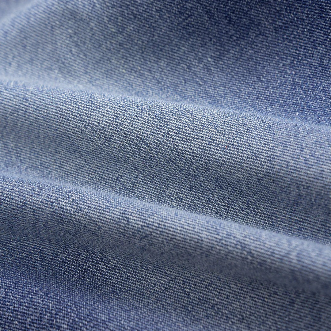 Damen nan hochgeschnittene Doppelbund-Jeansculotte mit weitem Cropped-Bein und sichtbaren Nahtpaneelen Drune