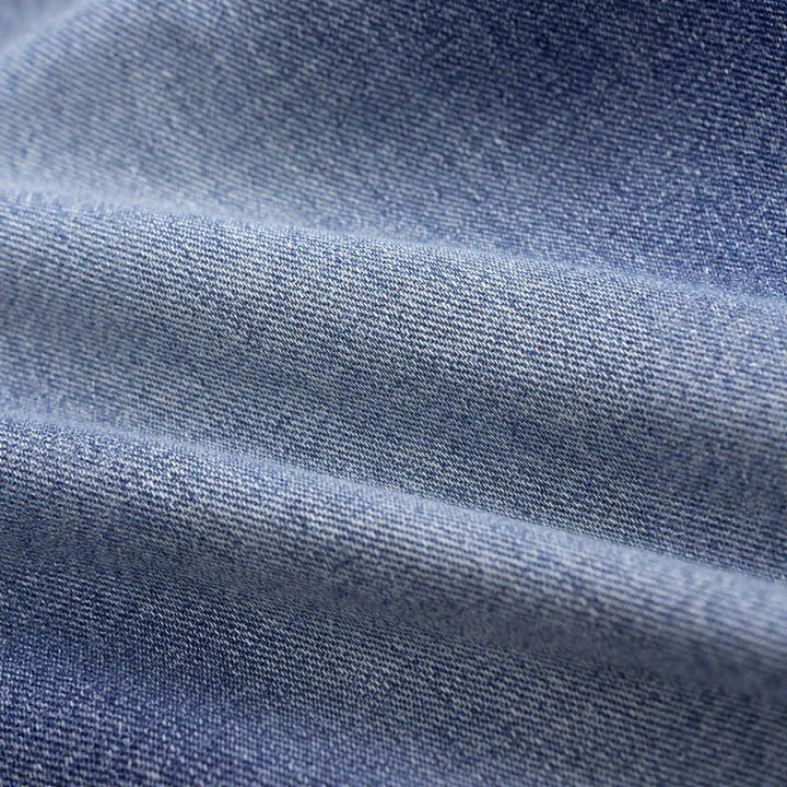 Damen nan hochgeschnittene Doppelbund-Jeansculotte mit weitem Cropped-Bein und sichtbaren Nahtpaneelen Drune