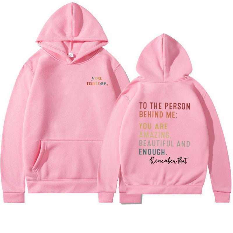 Damen Kapuzenpullover mit motivierendem Schriftzug Drune
