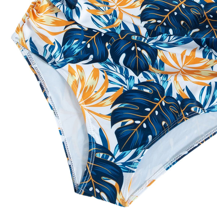 Damen Bikiniset mit verspieltem Volant und hochgeschnittenen Hosen Drune