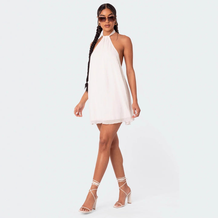 Damen Freizeitkleid mit Halterneck und fließendem Schnitt Drune