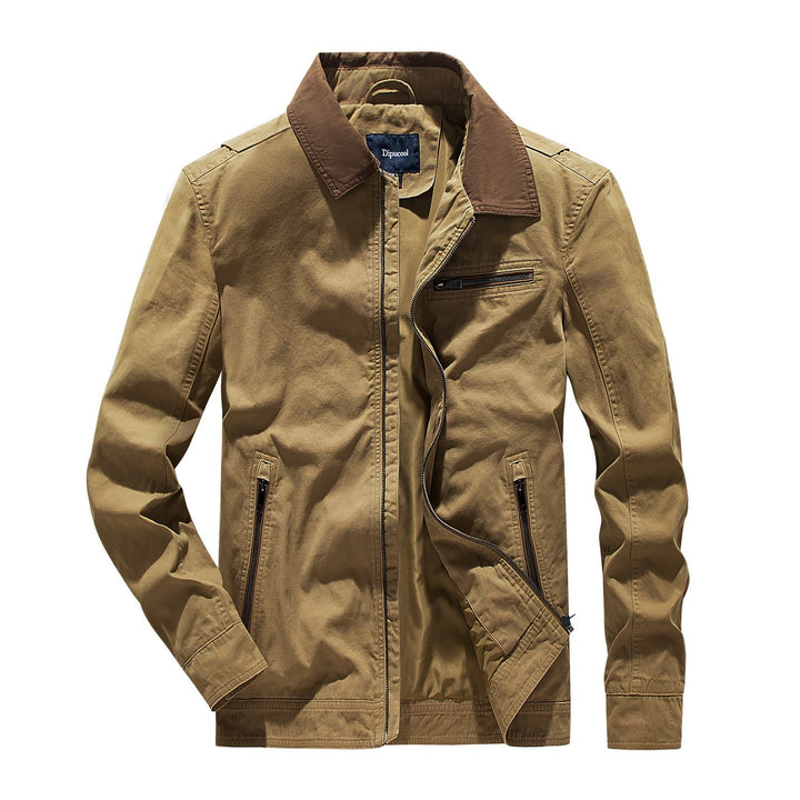 Herren modische Übergangsjacke mit auffälligem Kragen Drune