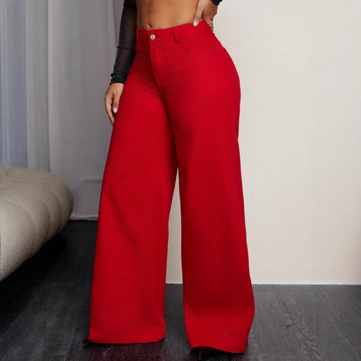Damen weite Hochbund-Hose im eleganten Schnitt Drune