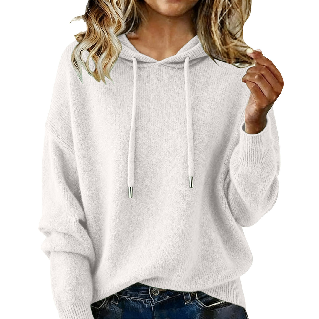 Damen Oversized Kapuzensweatshirt mit texturiertem Design und Kordelzug Drune