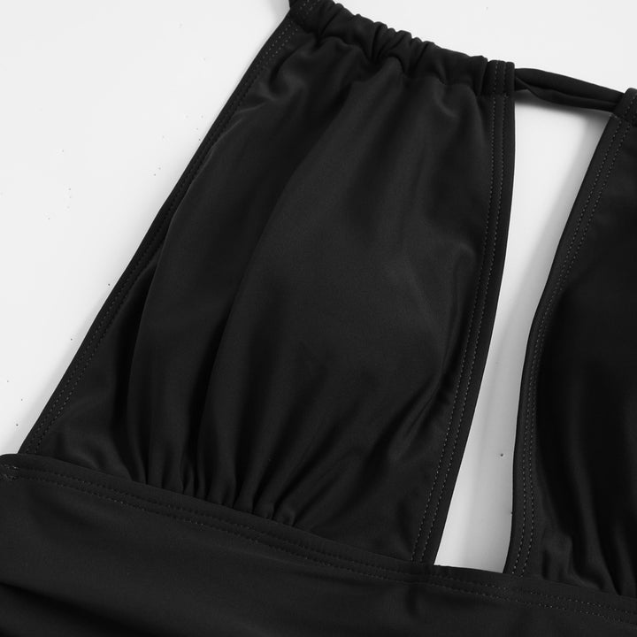 Damen Eleganter Hoch geschnittener Badeanzug Drune