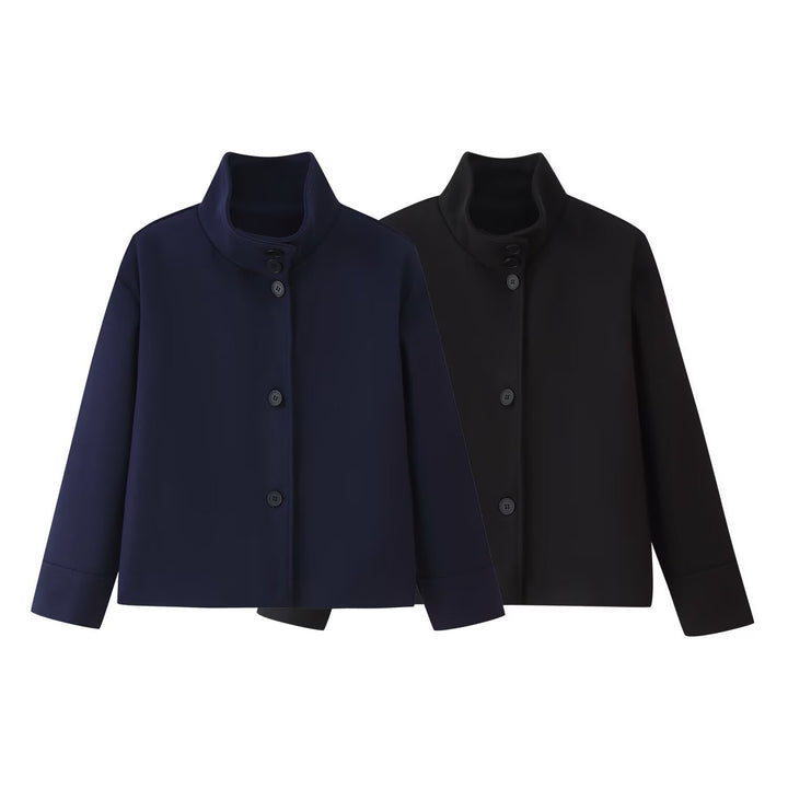 Damen gesteppte Kurzjacke mit hohem Kragen Drune