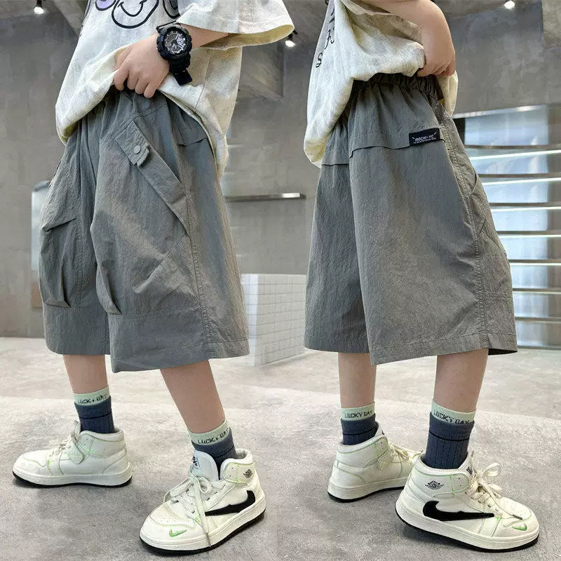 Jungen lässige Cargo-Shorts mit vielseitigen Taschen Drune