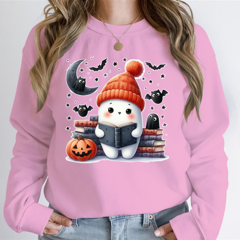 Damen Sweatshirt mit verspieltem Halloween-Motiv und hochwertigem Material Drune