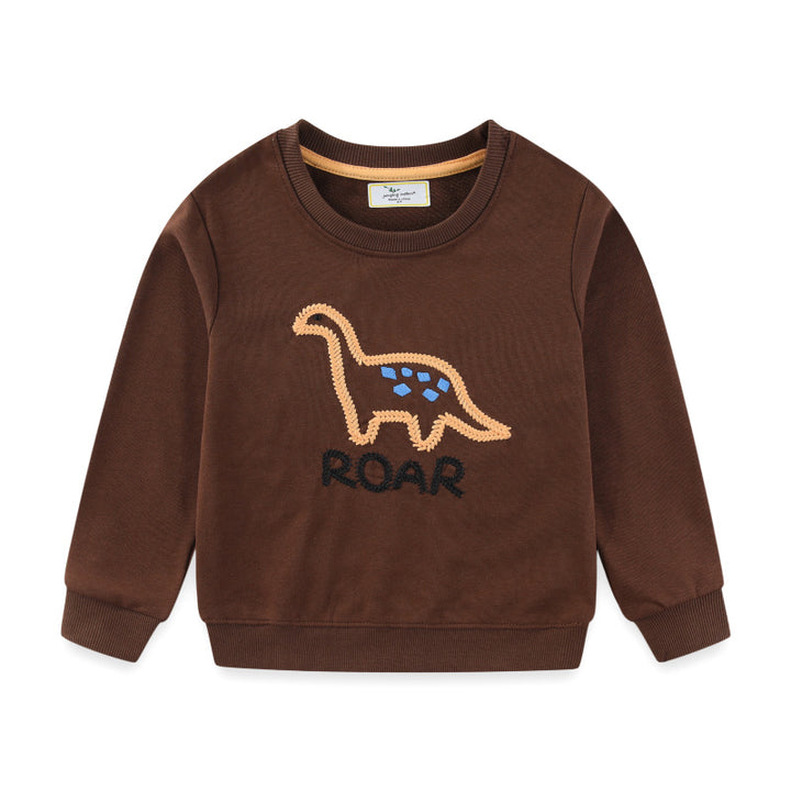 Jungen Sweatshirt mit lebhaftem Dinosaurier-Stickdesign Drune