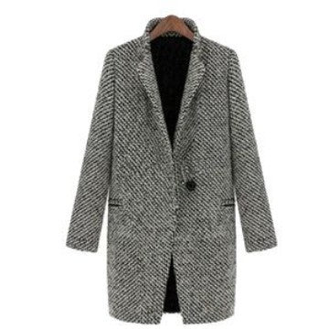 Damen Elegante zweireihige Blazerjacke mit klassischem Houndstooth-Muster Drune