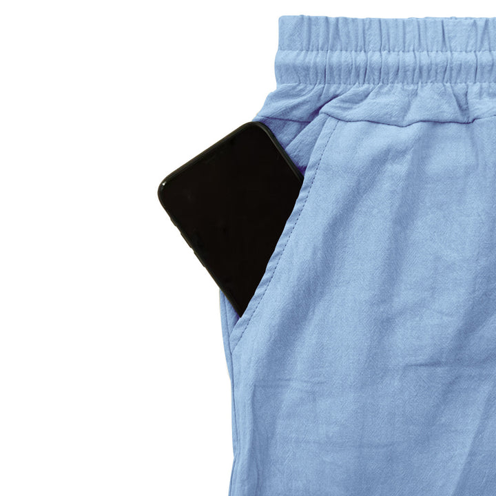 Herren nan lockere Cargo-Freizeithose mit elastischem Tunnelzugbund und mehreren Taschen Drune