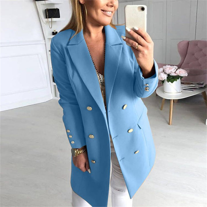 Damen eleganter Blazer mit doppelter Knopfleiste und modernem Schnitt Drune