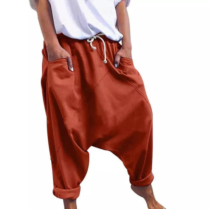 Herren lässige Relaxed-Fit Haremshose Drune
