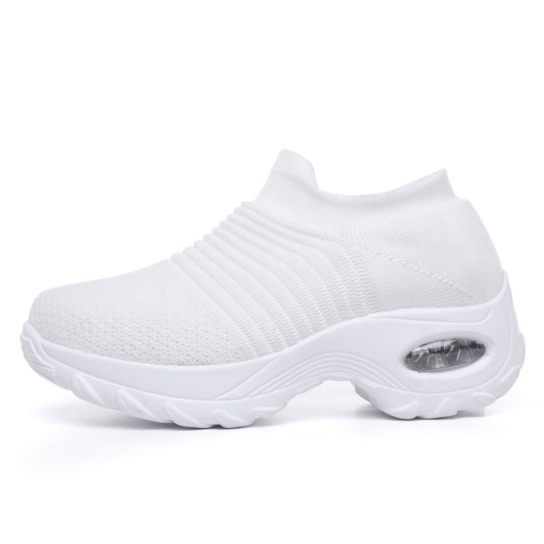 Damen gestrickter Slip-On Sportsneaker mit luftgepolsterter Zwischensohle Drune