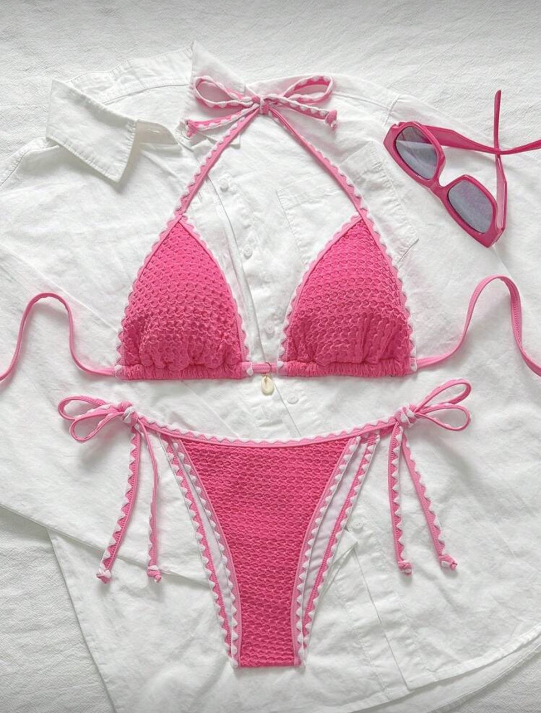 Damen Triangel-Bikini mit Volants Drune