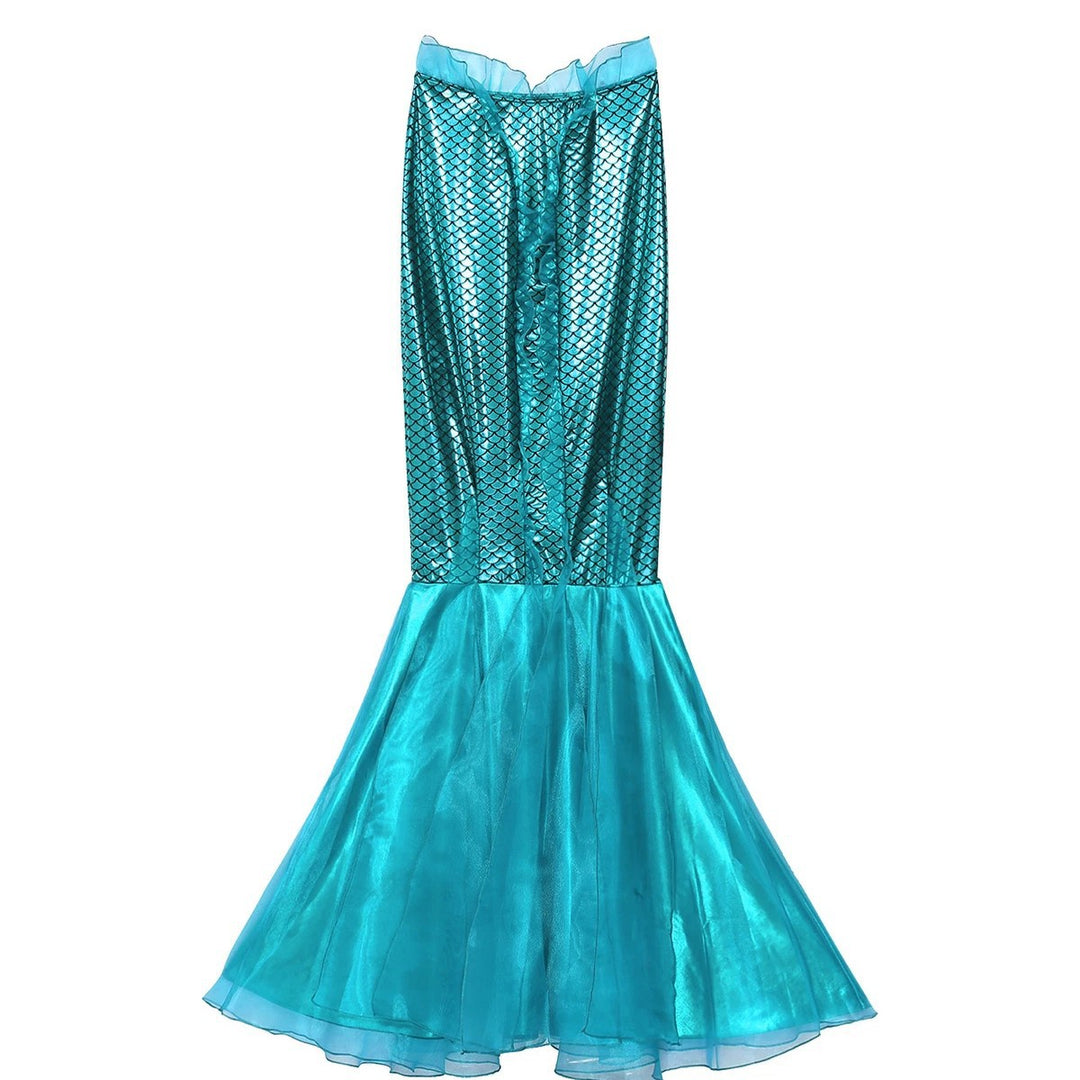 Damen Meerjungfrau-Kleid mit schimmerndem Oberteil und voluminösem Tüllrock Drune