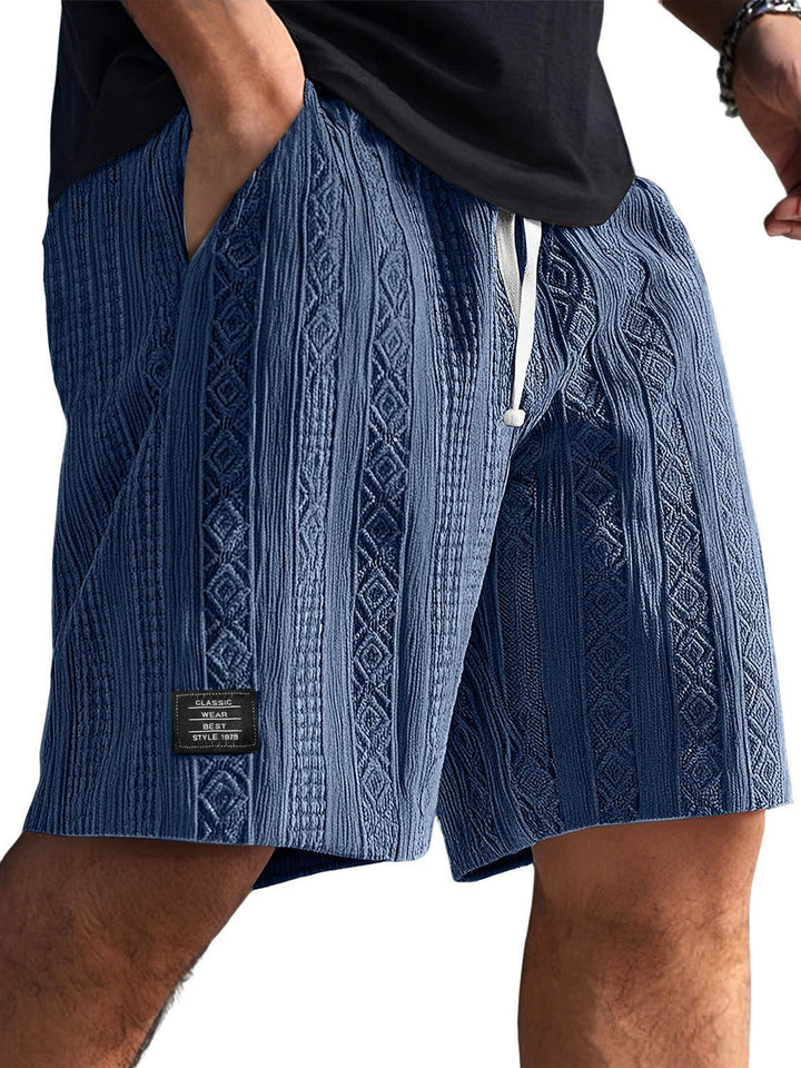 Herren Stilvolle Freizeithosen im lässigen Strickdesign Drune