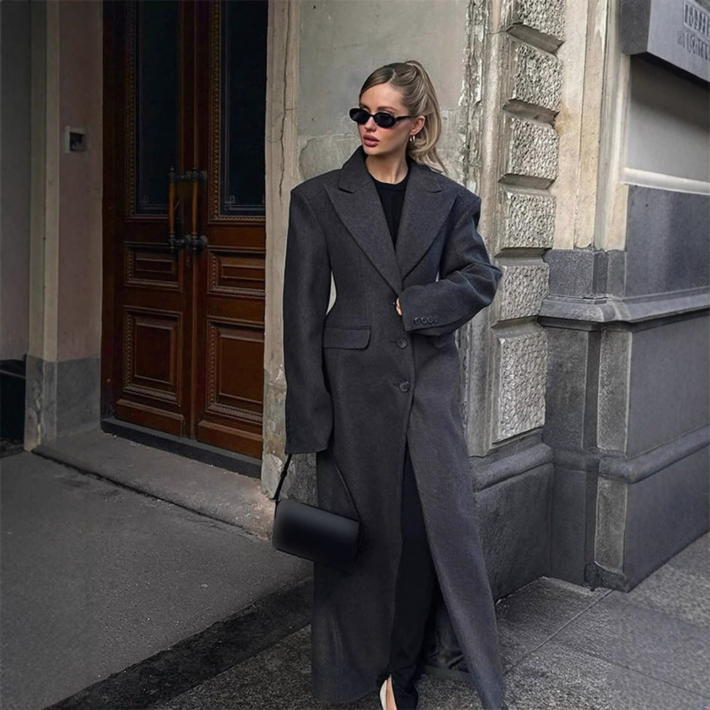 Damen eleganter Oversized-Mantel Drune