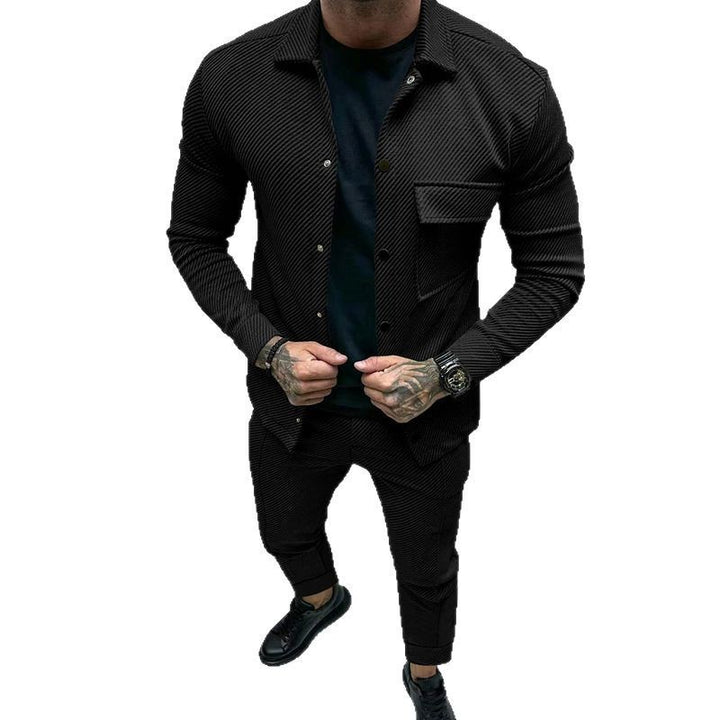 Herren modisches Freizeitanzug mit strukturiertem Design Drune
