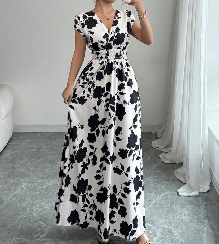 Damen Maxikleid mit floralem Muster Drune