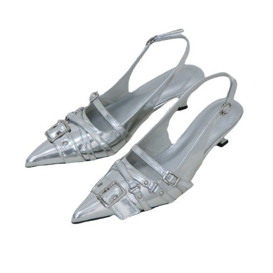 Damen elegante Sling-Pumps mit modischer Schnallenverzierung Drune